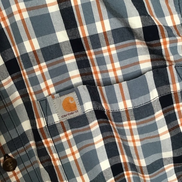 CARHARTT Essential Short Sleeve Plaid Shirt. - Picture 6 of 13